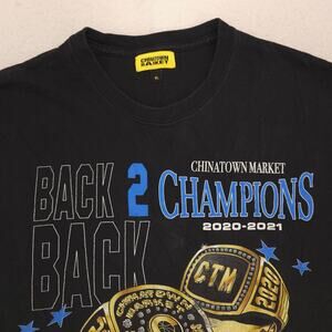 Chinatown Market Crew Neck Short Sleeve Graphic T Shirt Mens Size XL Black